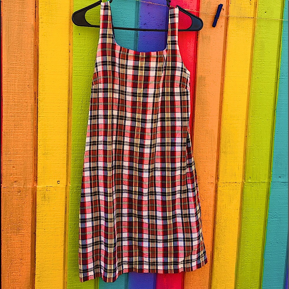 VINTAGE PLAID GAP SHORT DRESS